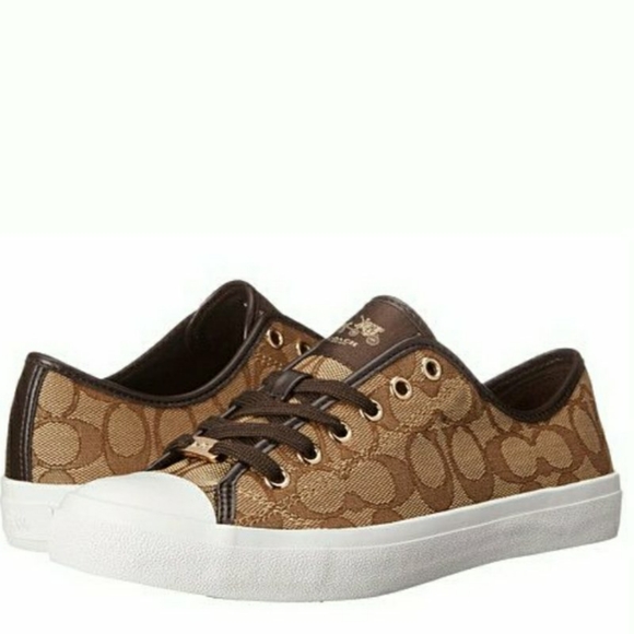Coach Shoes - 🆕️Coach Khaki Chestnut Low Top Sneakers